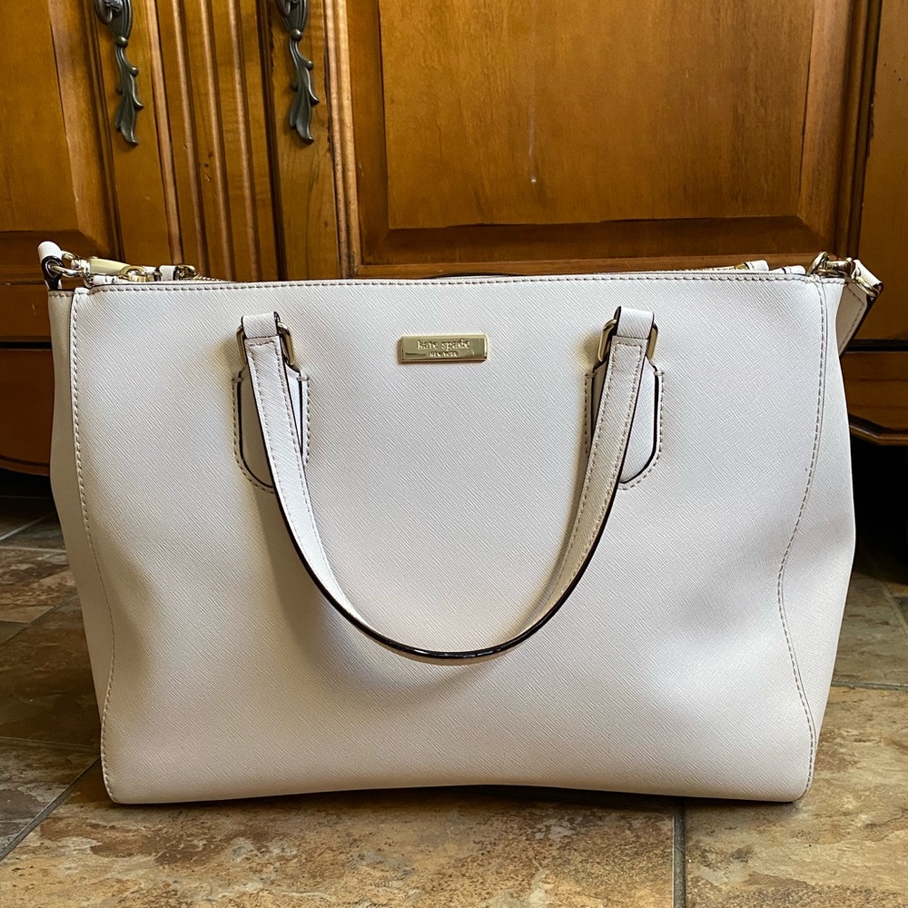 Kate Spade pink cross body purse double zipper
